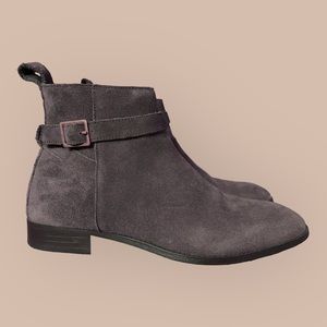 Zara Buckle Suede Boots